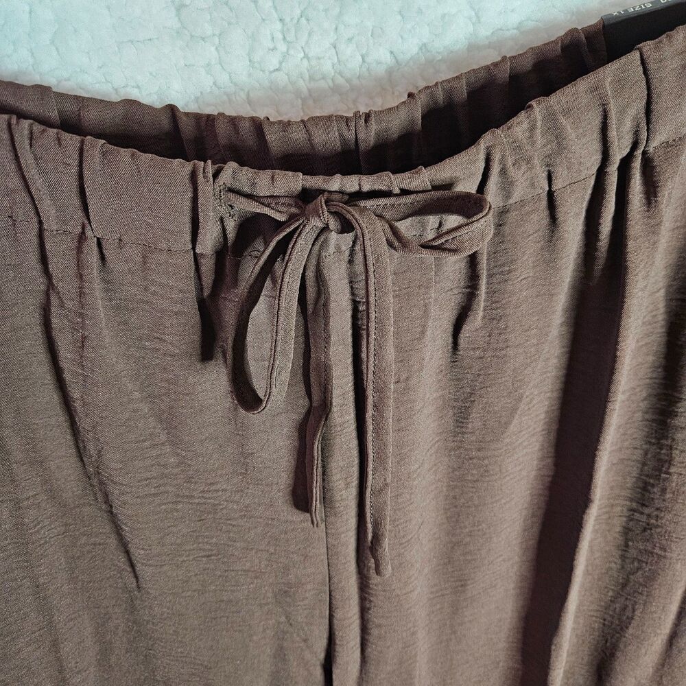 Rachel Zoe Flowy Pull On Brown Pants with Drawstring Size 1X NWT - Picture 5 of 5